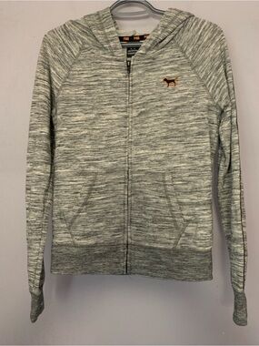 PINK Victoria's Secret Grey Zip Hoodie Size XS Streetwear
